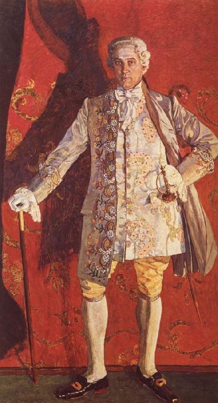 Alexander Yakovlevich GOLOVIN Portrait of Dmitry Smirnov as Grieux in Jules Massent-s Manon Sweden oil painting art